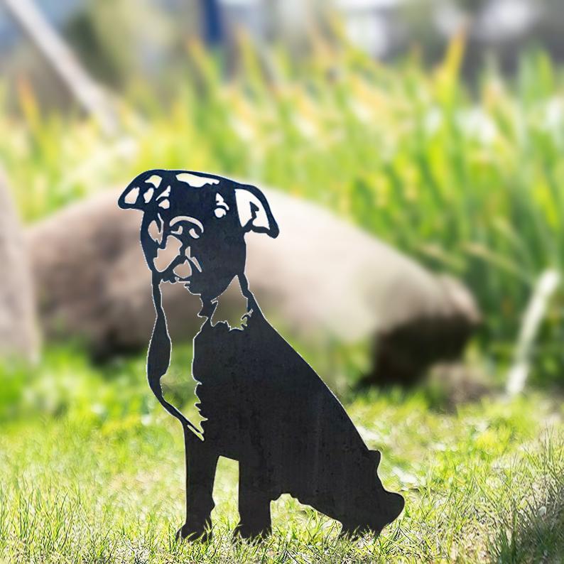 Metal Dog Silhouette Garden Patio Decoration - Gardening Grow