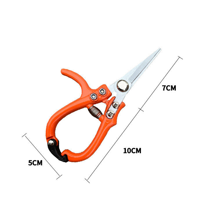 Multifunctional Garden Scissors Pruning Shears Manual With Safety Buckle Stainless Steel Spring Gardening Pruning Shear Branch Plant Cutter - Gardening Grow