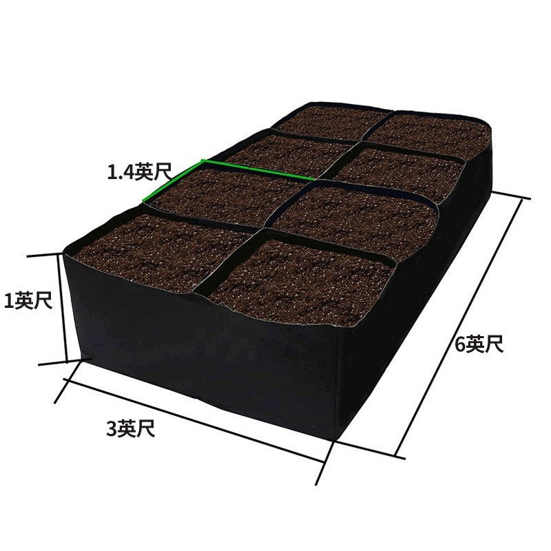 8-grid Vegetables Grow Nursery Basin Thickened Felt Planting Bag - Gardening Grow