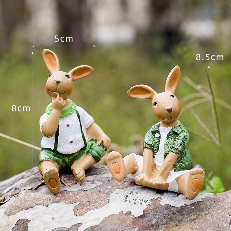 Garden Decoration Cartoon Rabbit Decoration - Gardening Grow