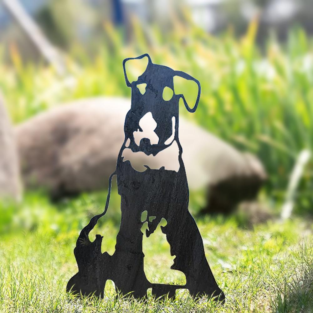 Metal Dog Silhouette Garden Patio Decoration - Gardening Grow