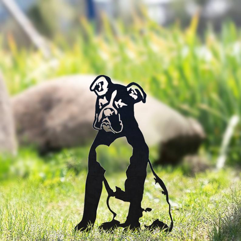 Metal Dog Silhouette Garden Patio Decoration - Gardening Grow