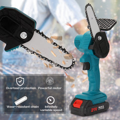 Portable Electric Chainsaw Handheld Electric Pruning Saw - Gardening Grow